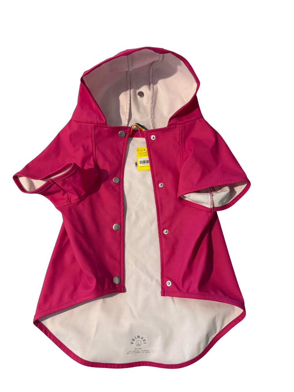 Primary - Dog Rain Jacket Raspberry Large (L) NWT